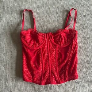 Red corset top